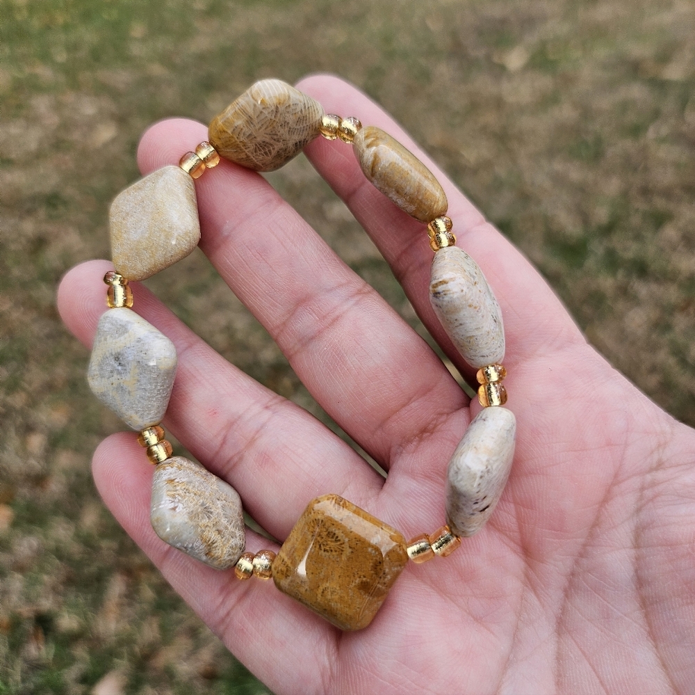 coral jade bracelet